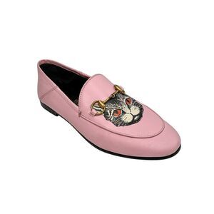 Gucci Brixton Horsebit Loafers Women's EU 36 US 6 Pink Leather Slip On Flats